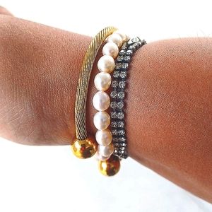 Vintage real pearl bracelet